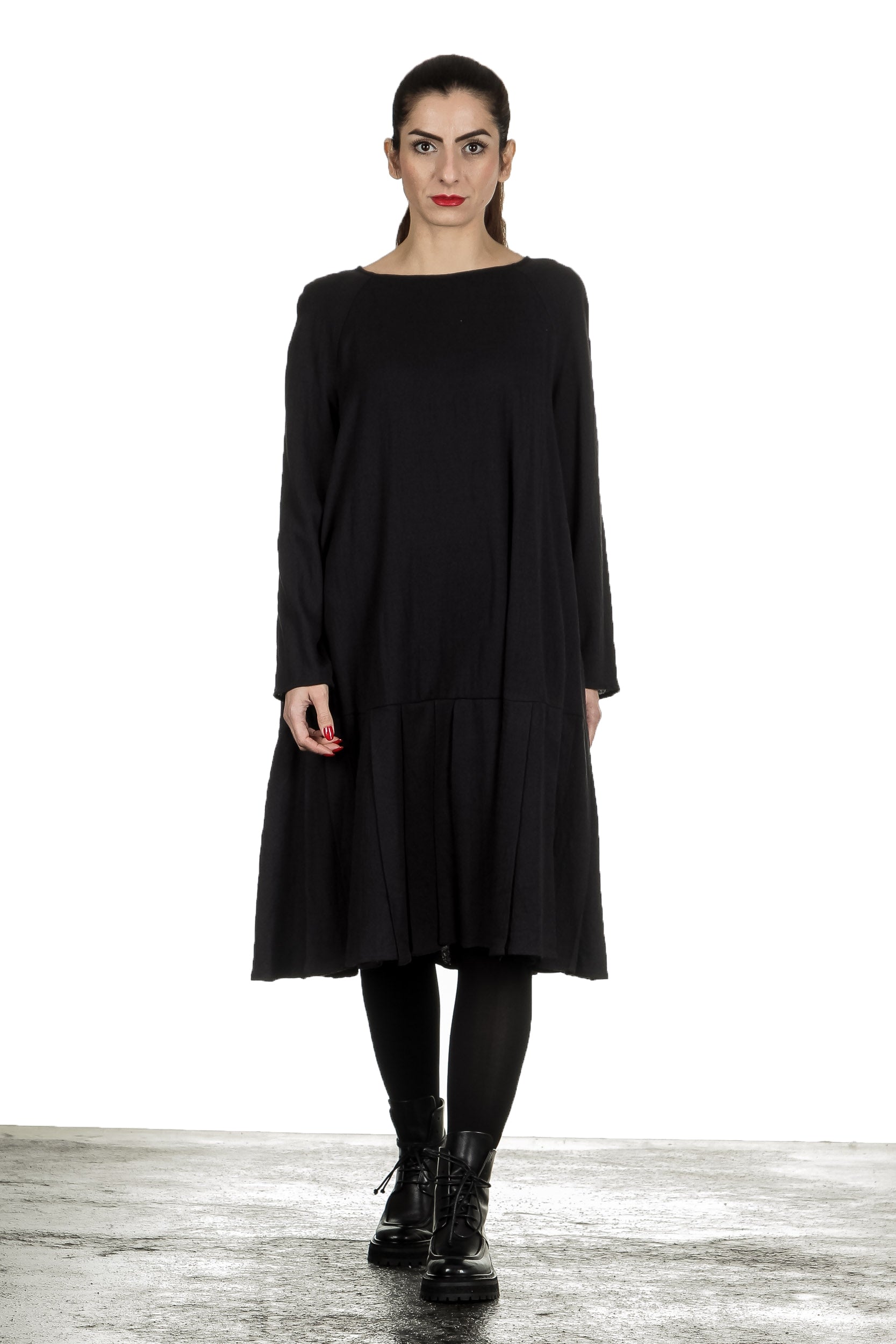 Apuntob Damen Avantgarde Kleid schwarz