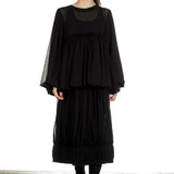 Comme Des Garçons Damen Bluse mit weiten Ärmeln schwarz