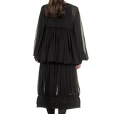 Comme Des Garçons Damen Bluse mit weiten Ärmeln schwarz