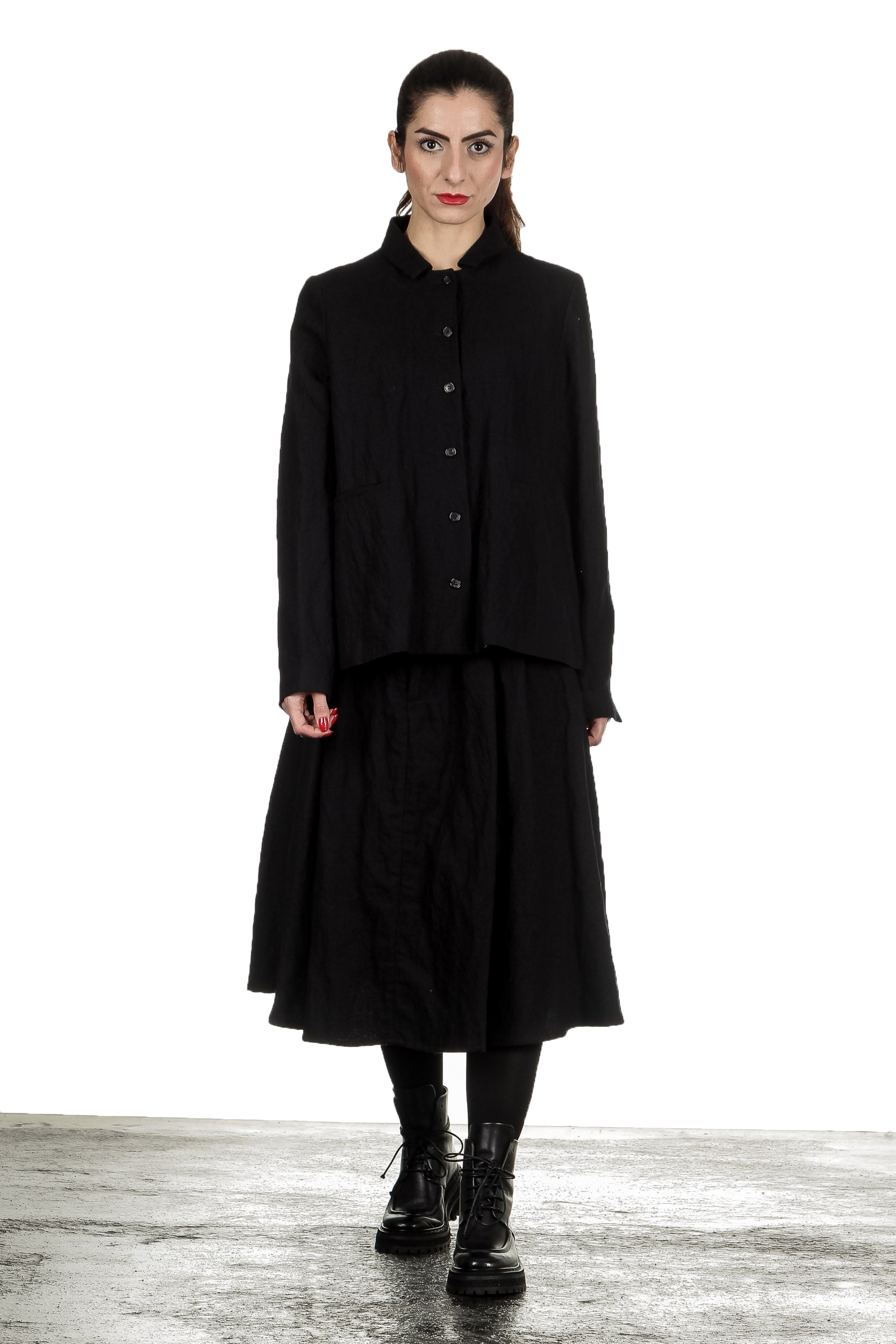 Apuntob Damen Avantgarde Kurzjacke schwarz