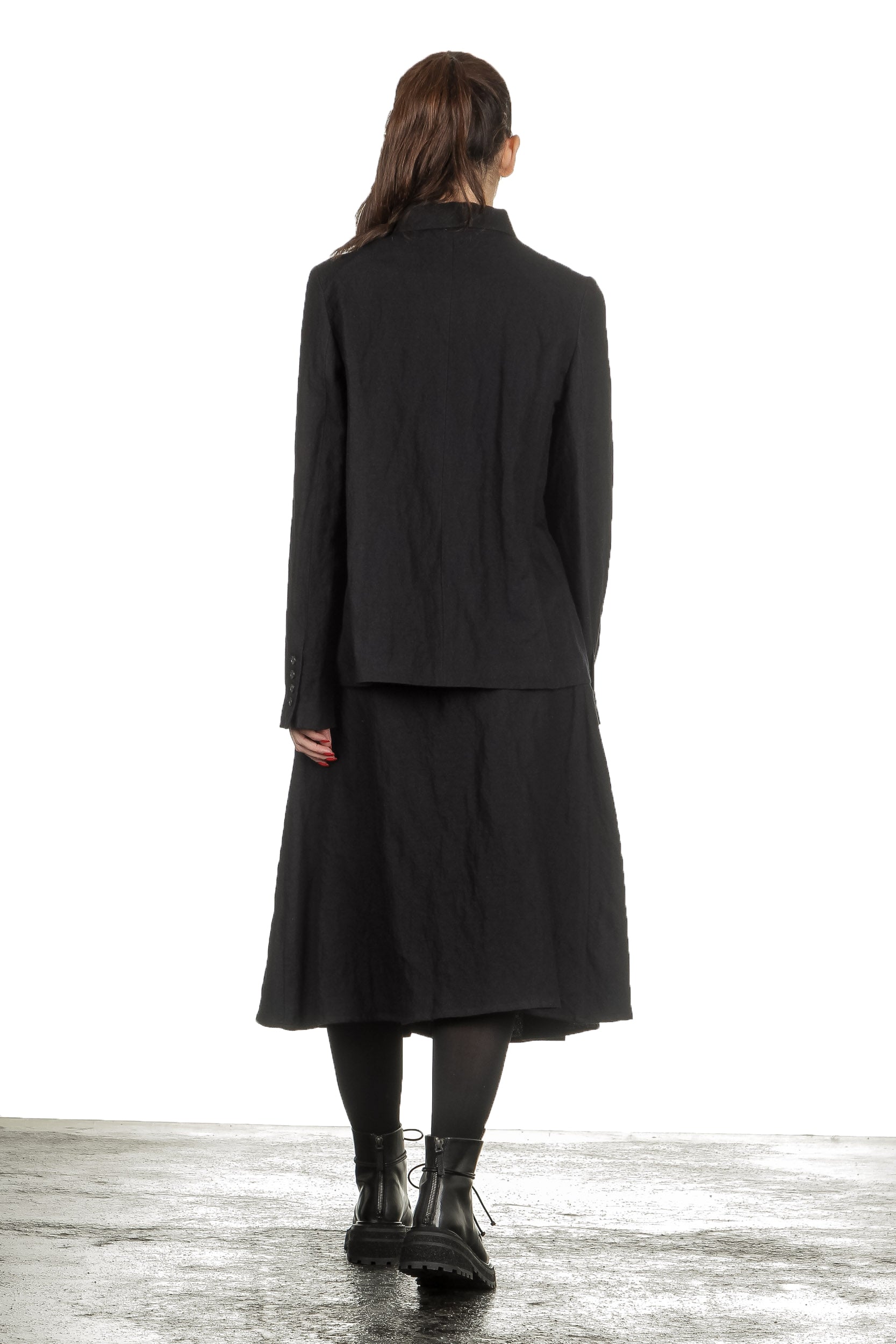 Apuntob Damen Avantgarde Midirock schwarz