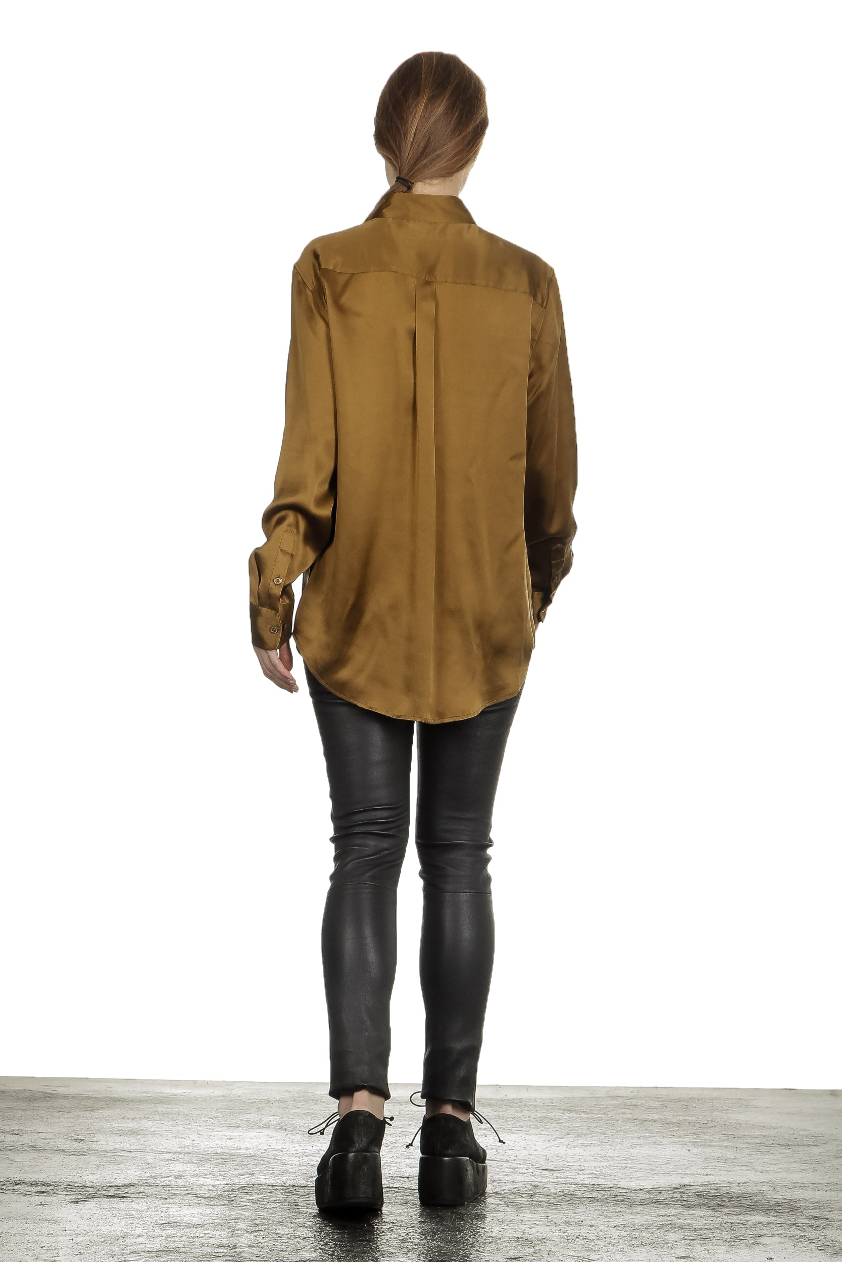 Equipment Seidenbluse olive