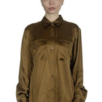Equipment Seidenbluse olive