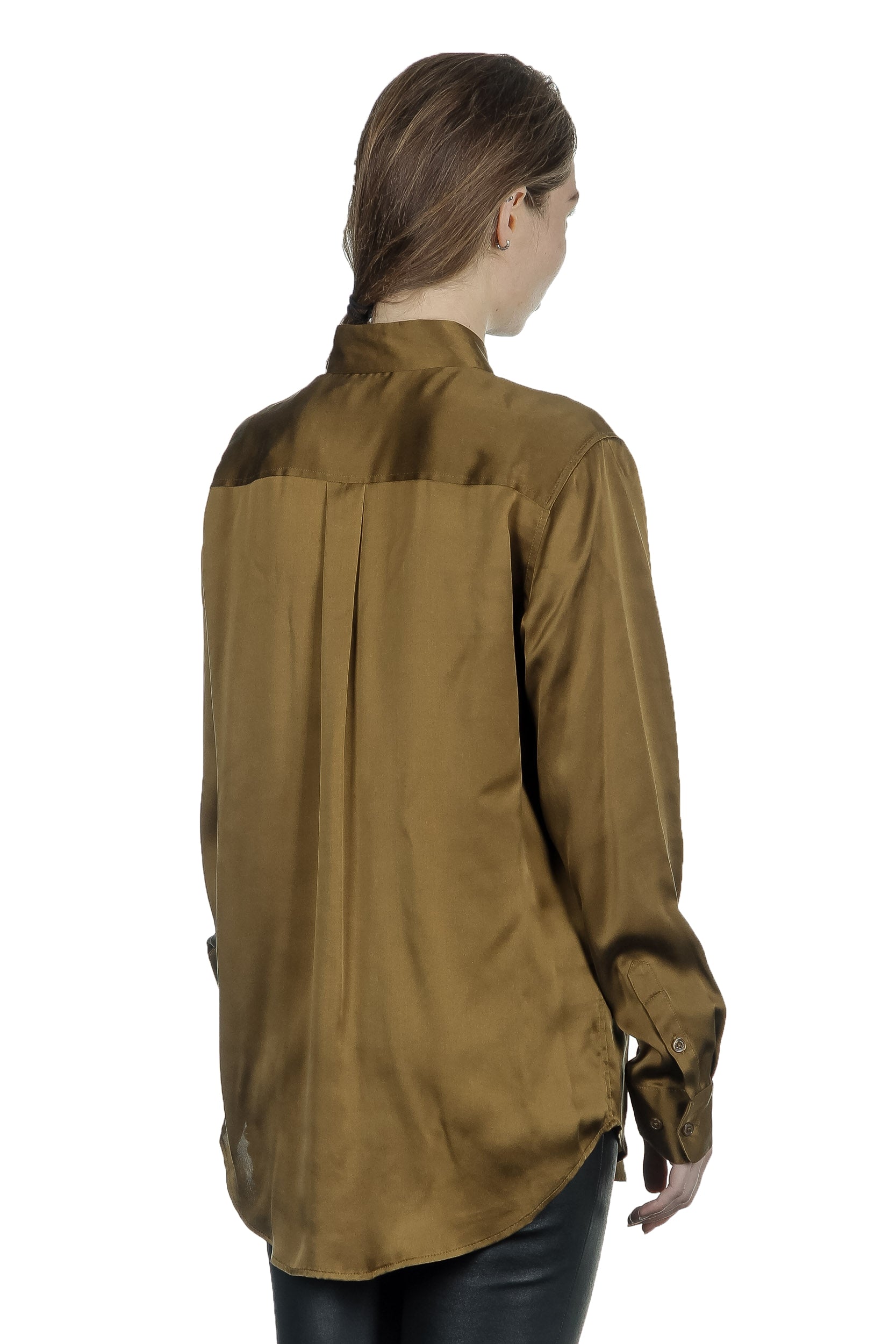 Equipment Seidenbluse olive