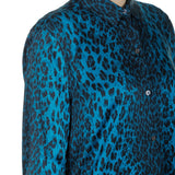 Equipment Seidenbluse Leo Print blau