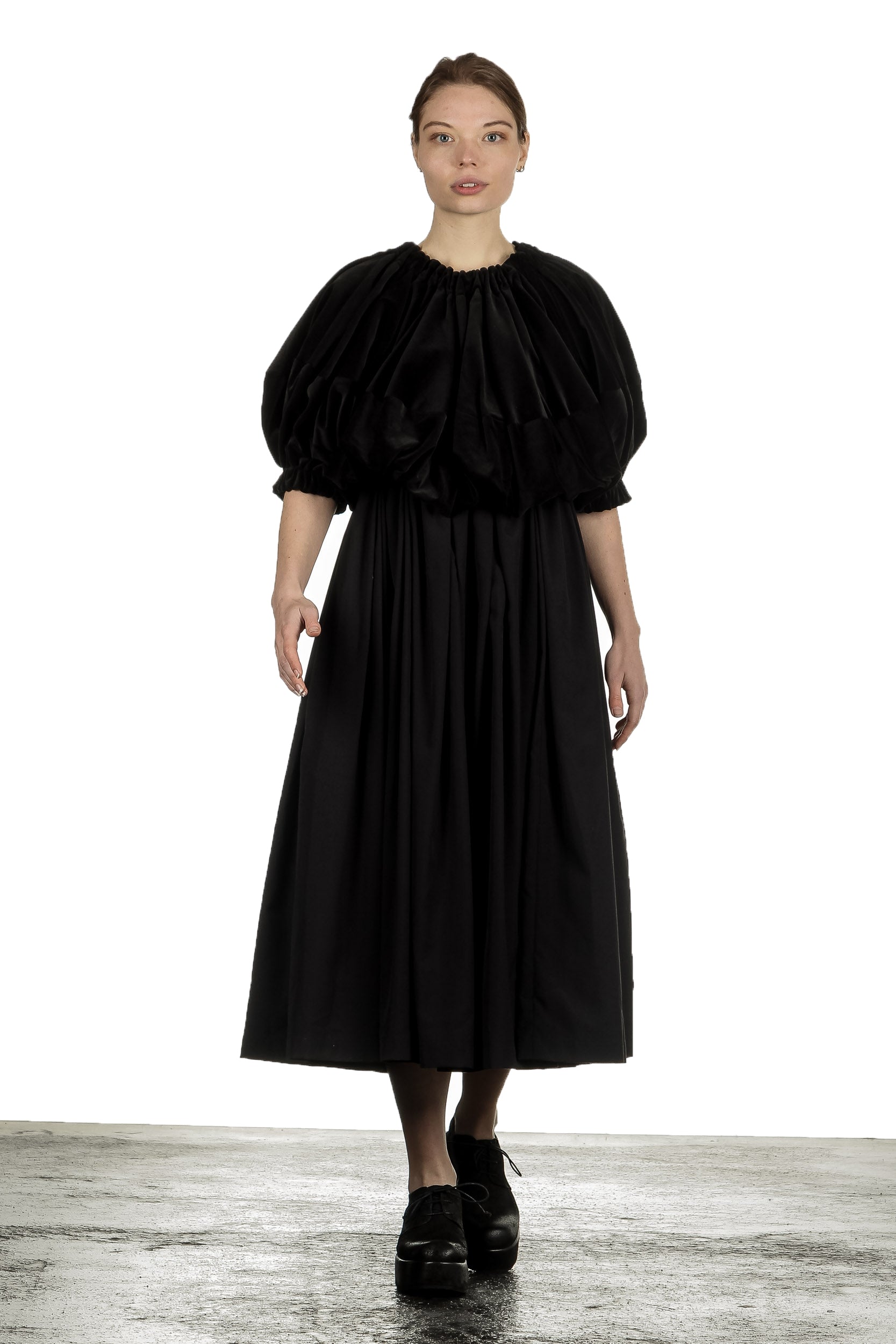 Comme Des Garçons Damen Midikleid schwarz
