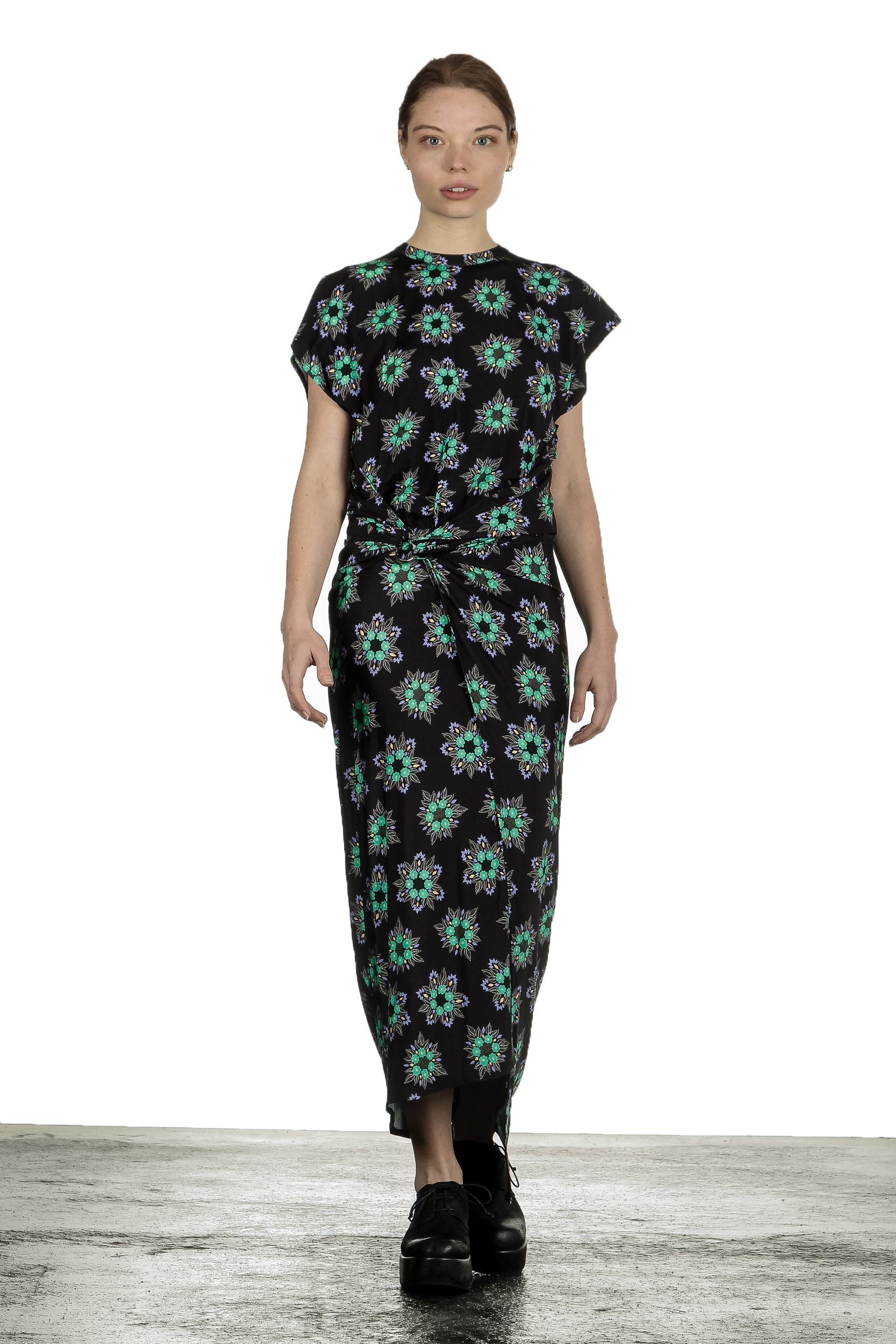 Paco Rabanne Damen Maxikleid mit Blumen-Print multicolor