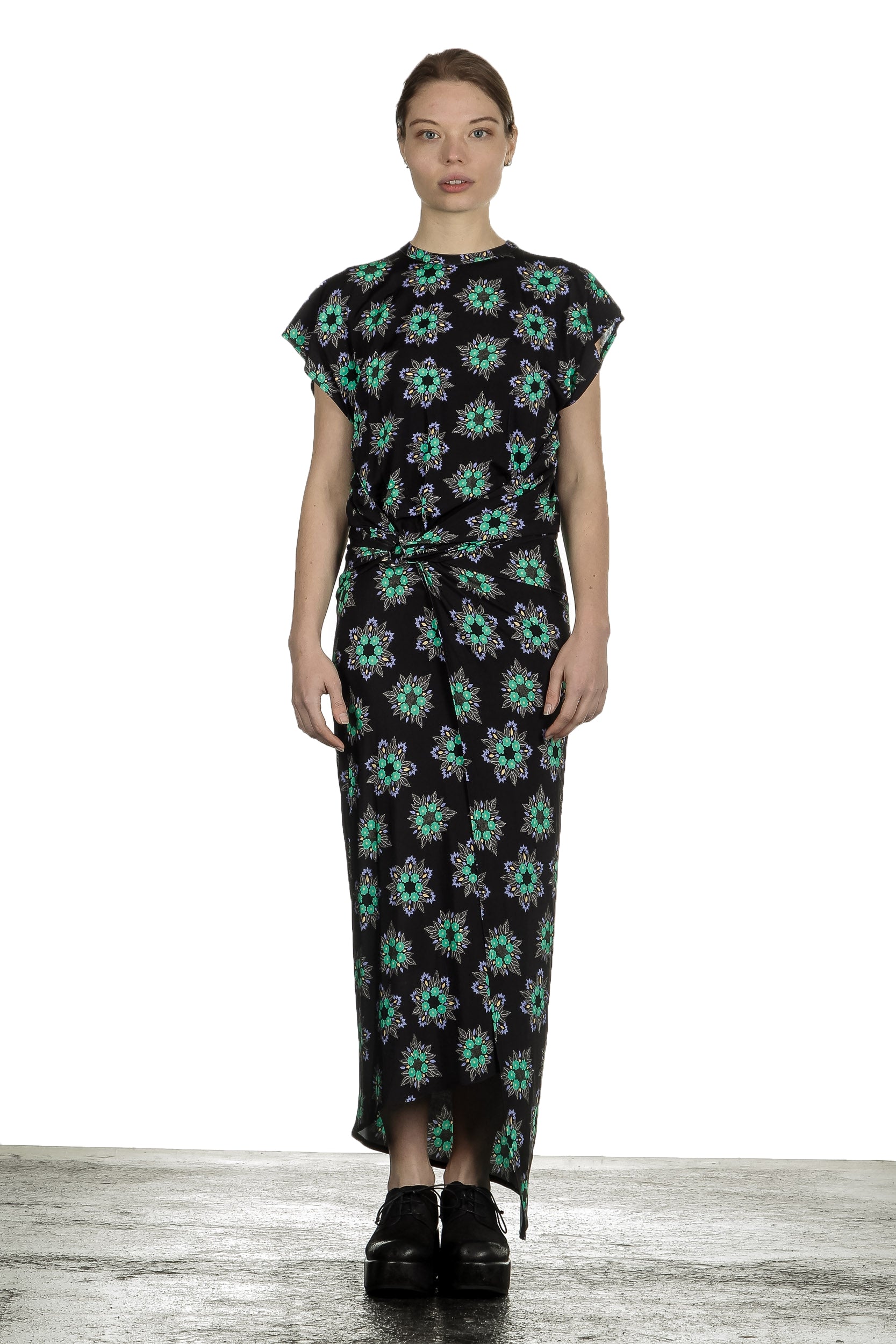 Paco Rabanne Damen Maxikleid mit Blumen-Print multicolor