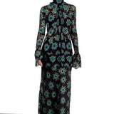 Paco Rabanne Damen Rock mit Blumen-Print mehrfarbig