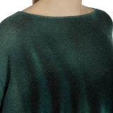F Cashmere Damen Kaschmir Oversize Pullover blau grün