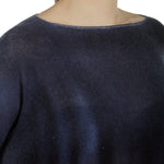 F Cashmere Damen Kaschmir Oversize Pullover blau orange