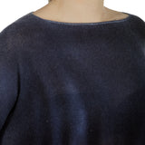 F Cashmere Damen Kaschmir Oversize Pullover blau orange