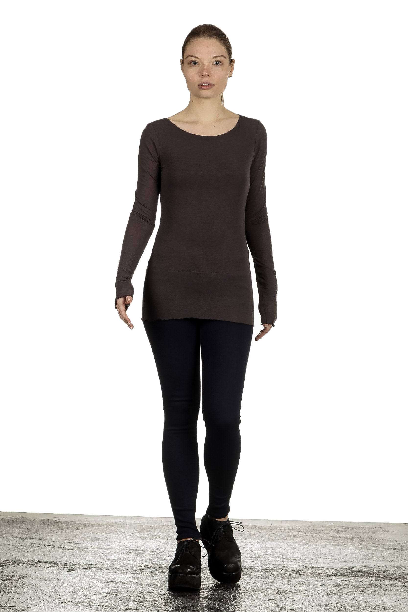The Swiss Label Damen Langarm Shirt braun