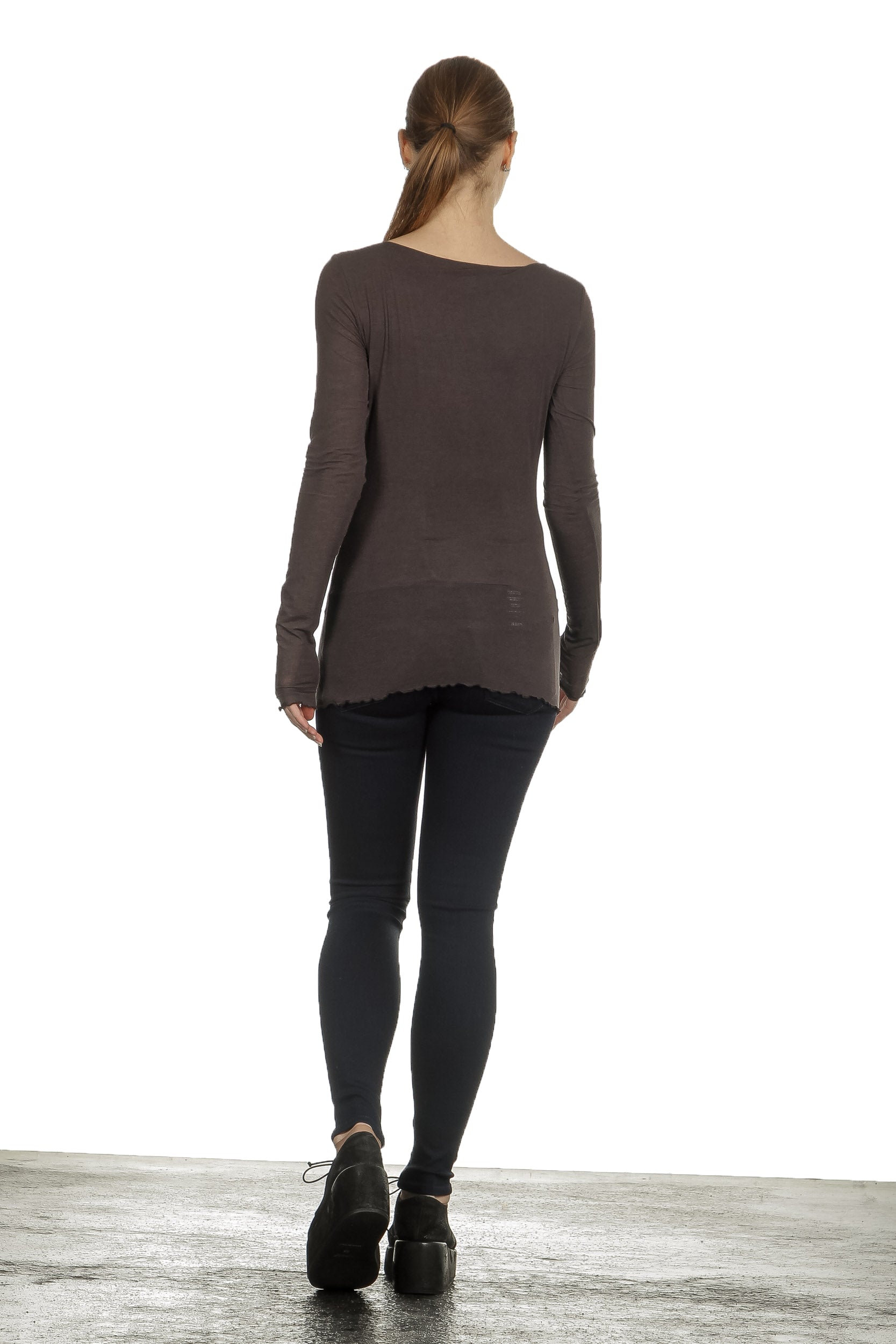 The Swiss Label Damen Langarm Shirt braun