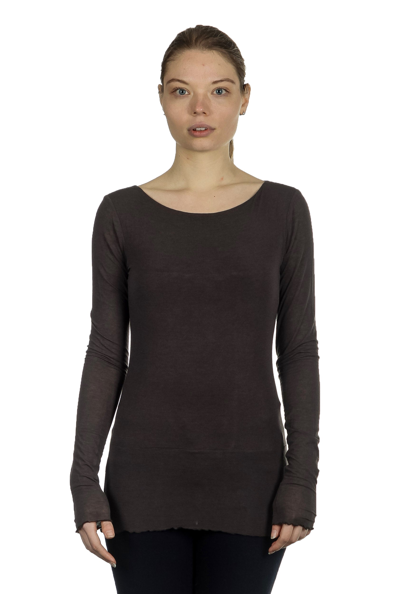 The Swiss Label Damen Langarm Shirt braun