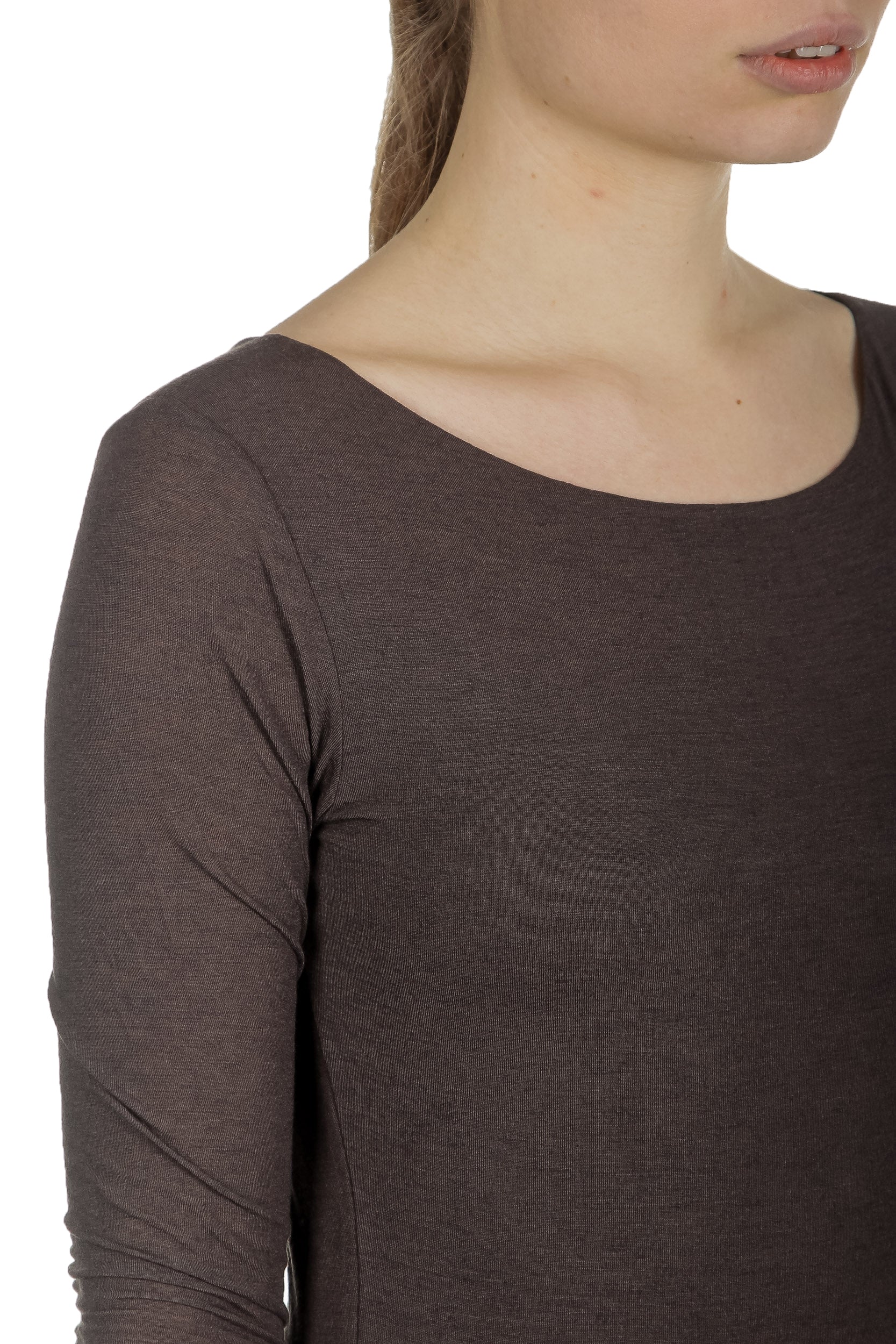 The Swiss Label Damen Langarm Shirt braun