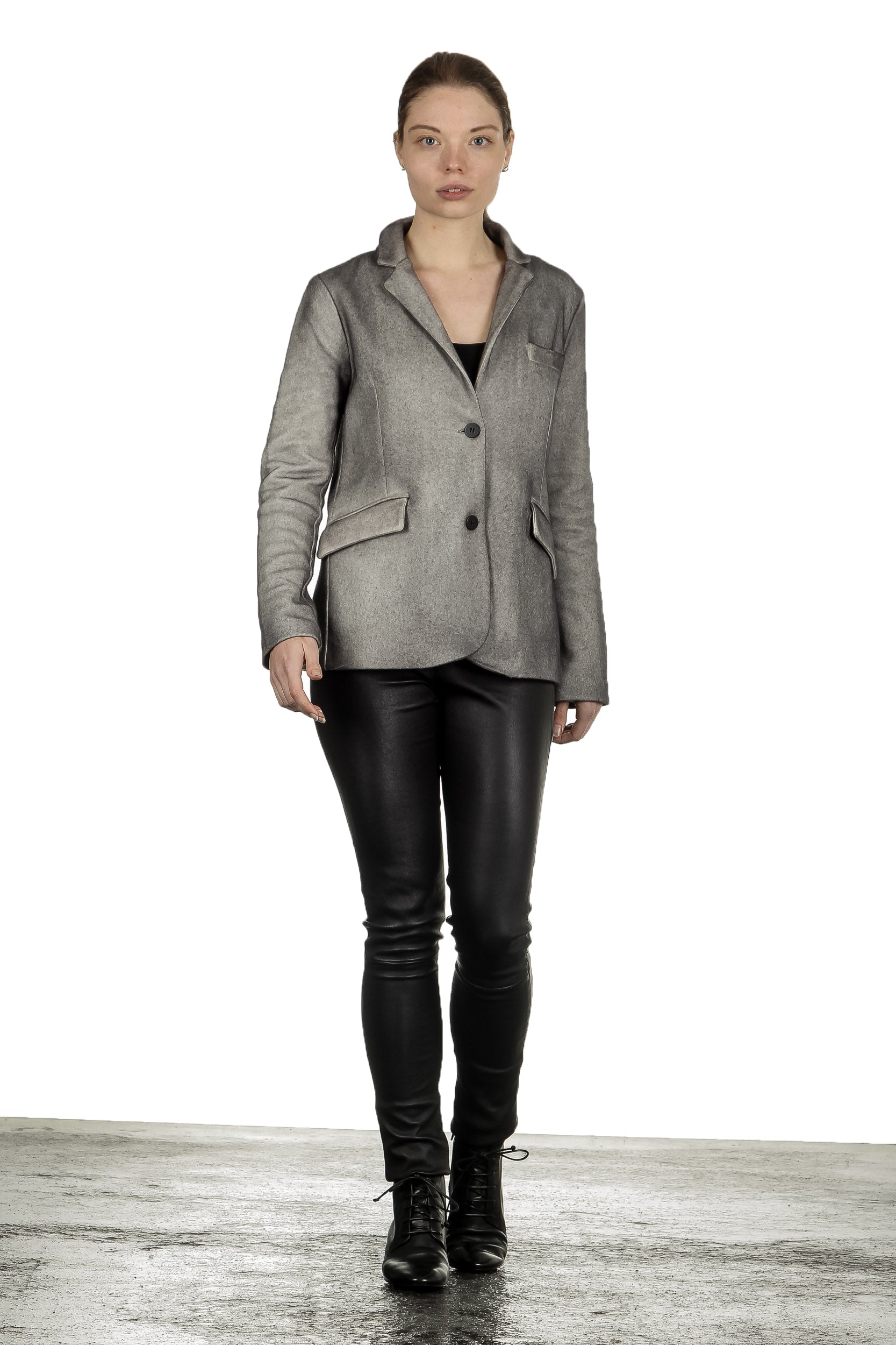 AVANT TOI Damen Ausgeblichener Blazer mit Blumen-Print mehrfarbig