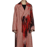 Y's Yohji Yamamoto Damen Oversized-Mantel mit abstraktem Print rot