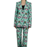 Paco Rabanne Damen Hose mit Blumenmuster mehrfarbig