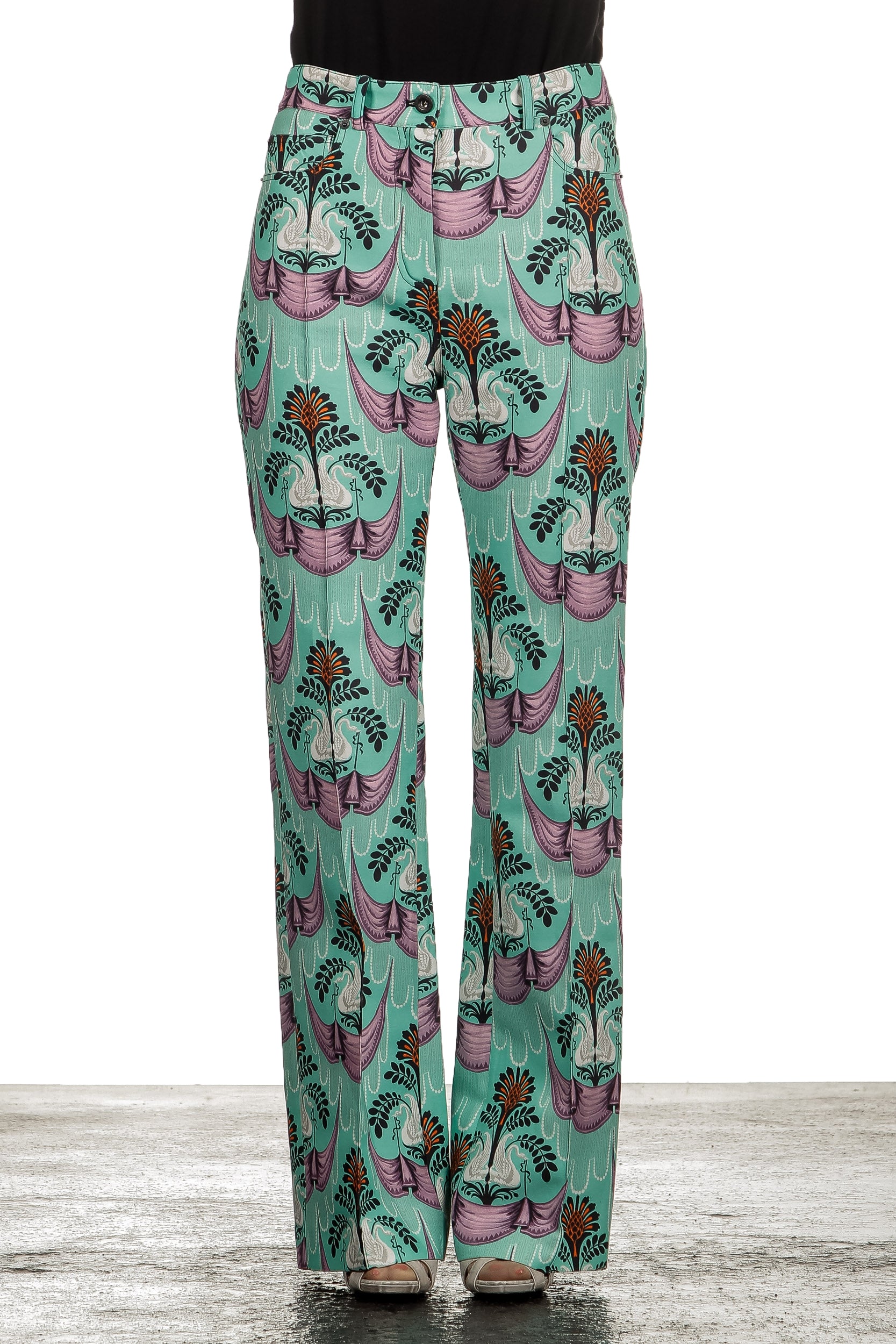 Paco Rabanne Damen Hose mit Blumenmuster mehrfarbig