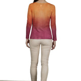 F Cashmere Pullover mit Farbverlauf orange pink