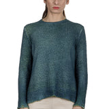 AVANT TOI Damen Wendepullover blau grün
