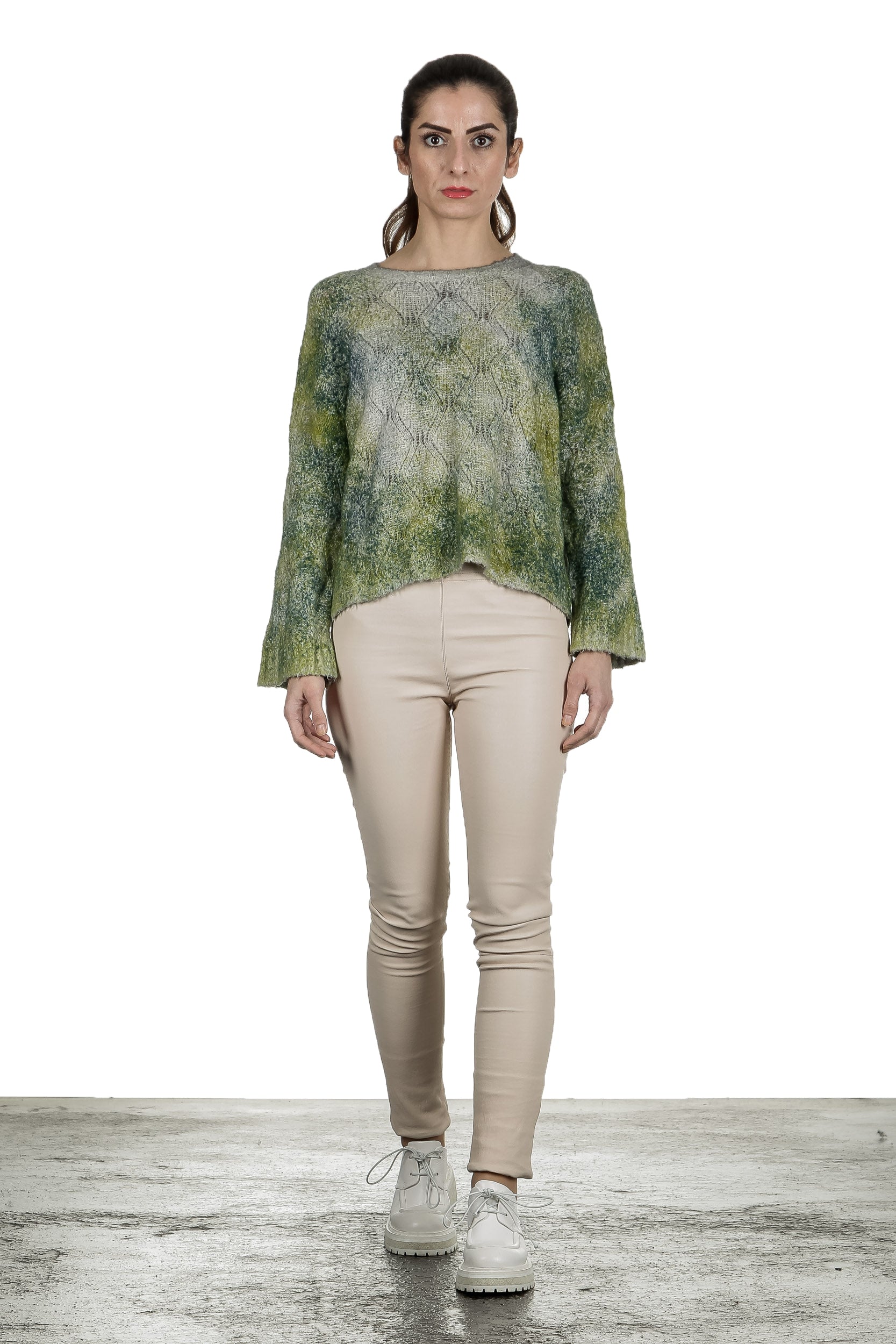 Avant Toi Damen Pullover grün multicolor