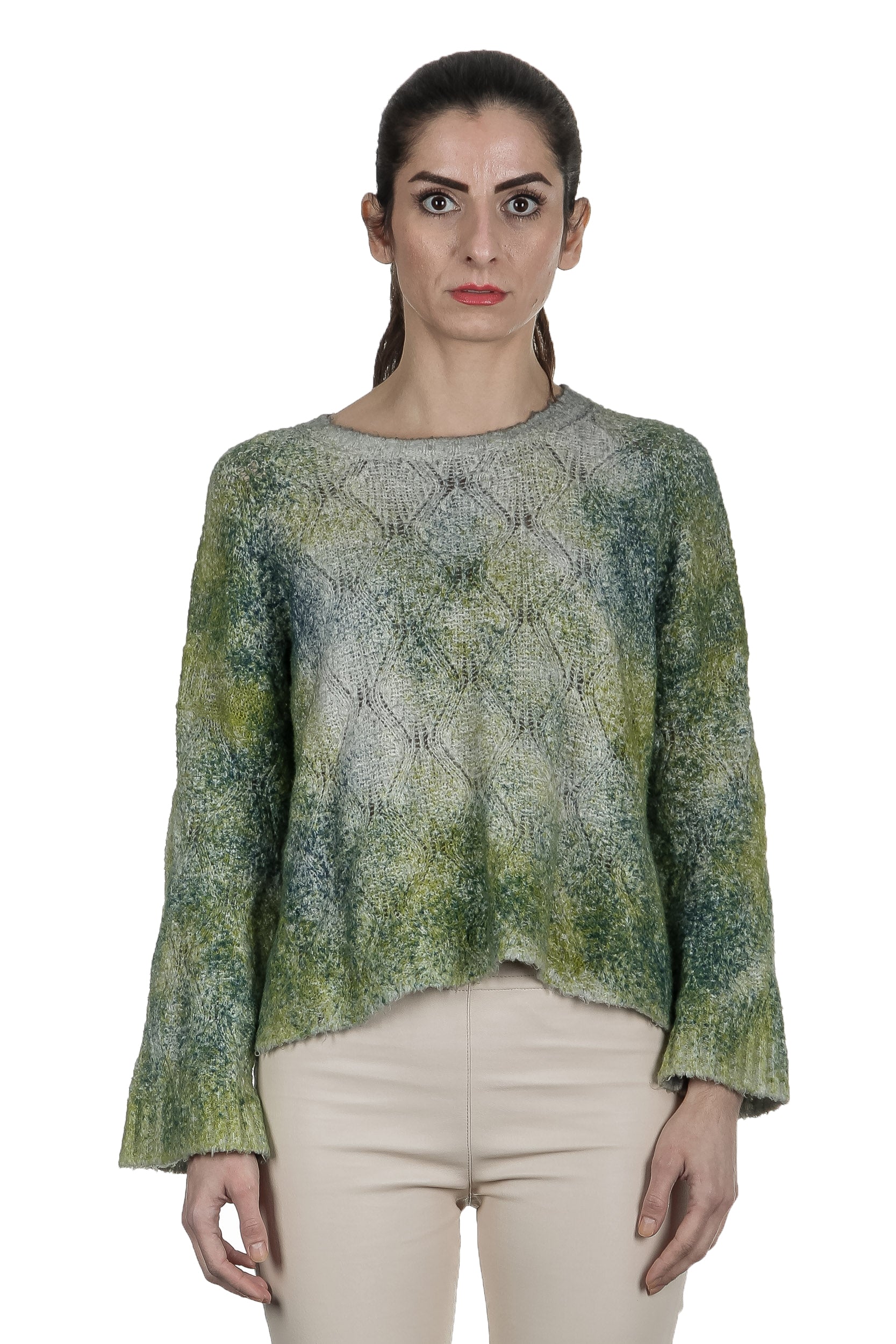 Avant Toi Damen Pullover grün multicolor