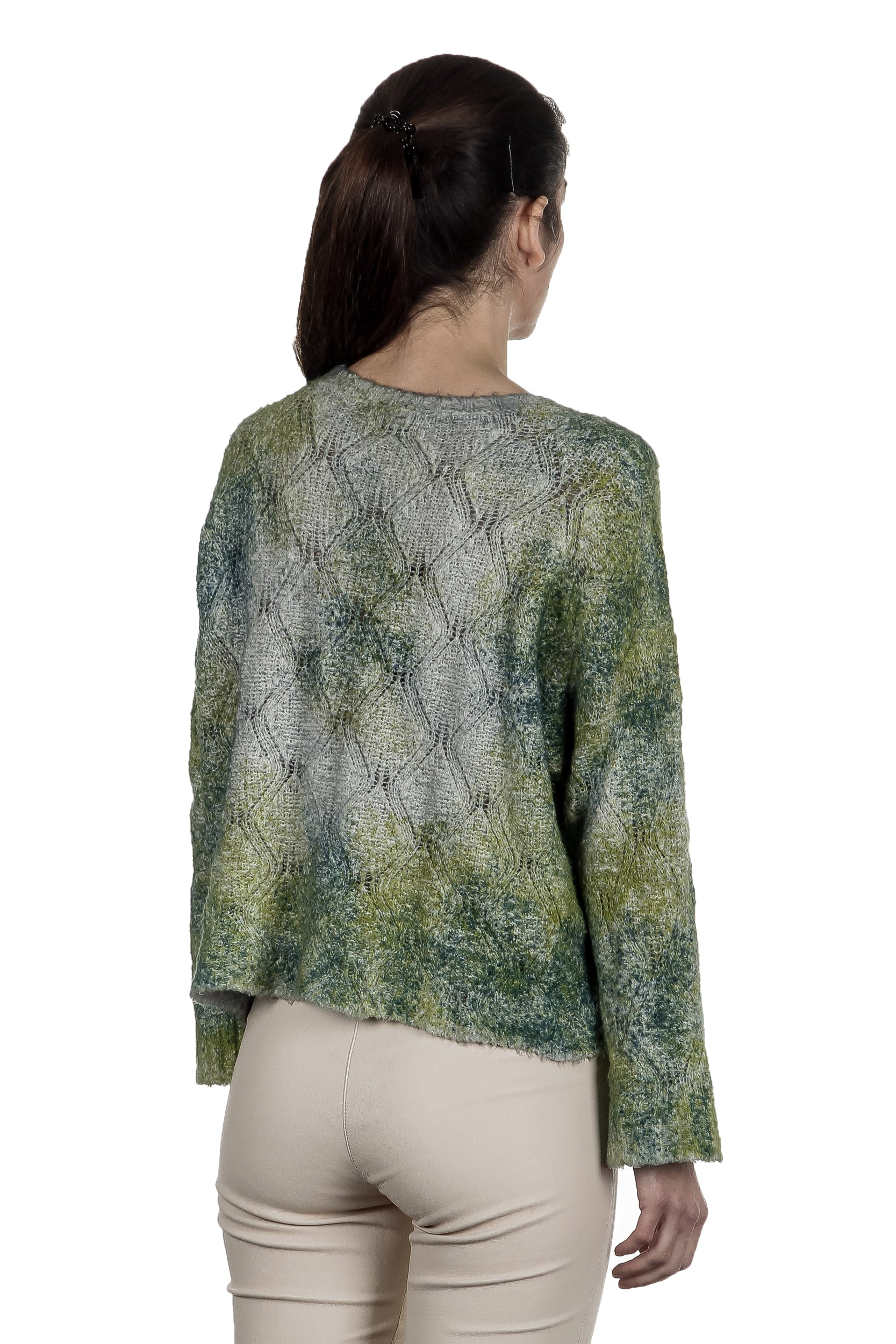 Avant Toi Damen Pullover grün multicolor