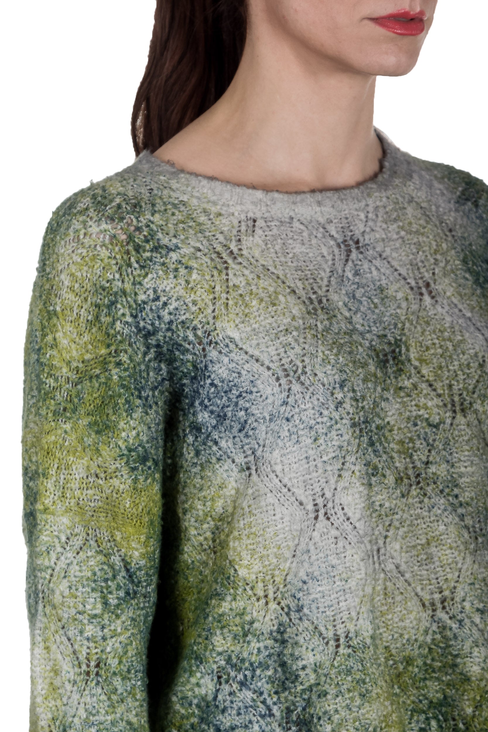 Avant Toi Damen Pullover grün multicolor