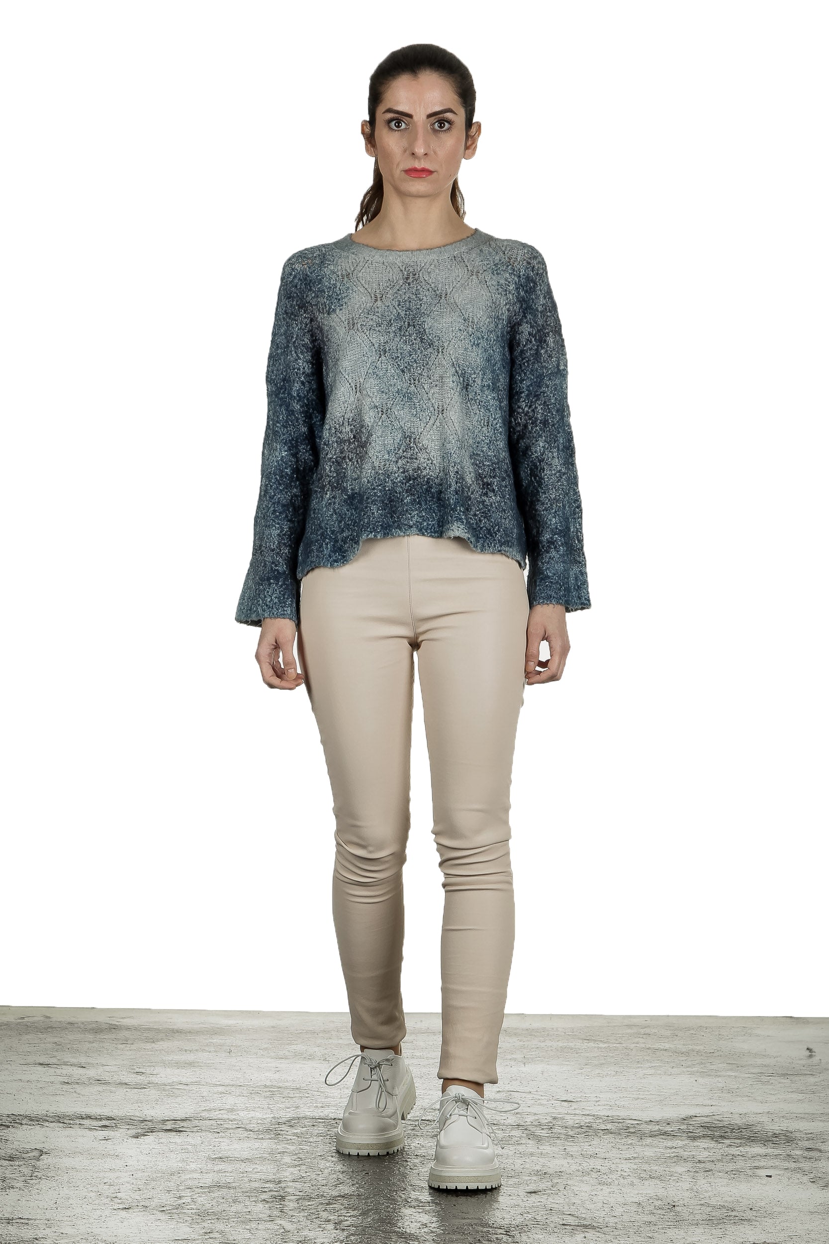 Avant Toi Damen Pullover blau multicolor