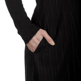 Yukai Damen Kleid Asymetrisch mit Kapuze schwarz