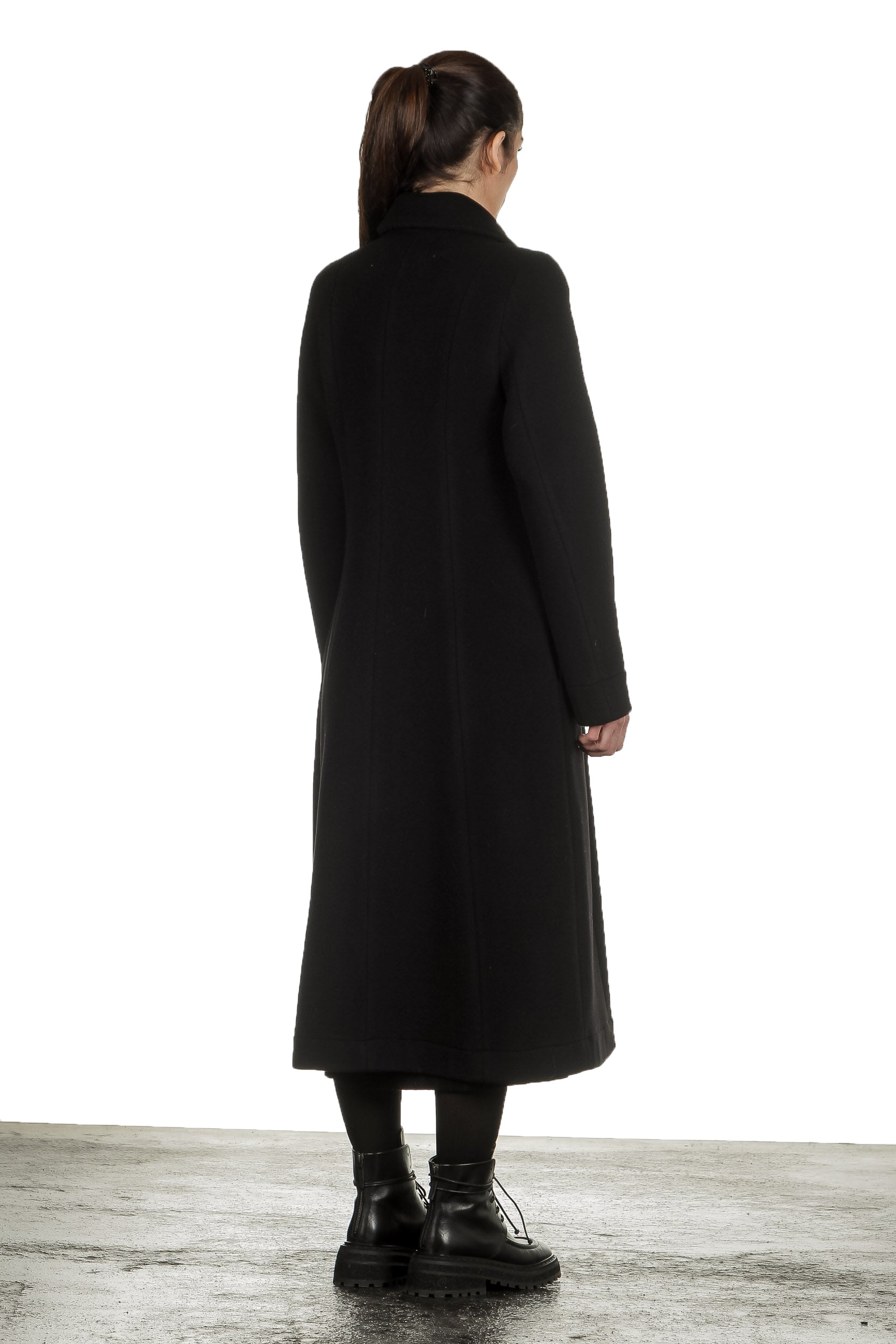 Yukai Damen Langer Mantel schwarz