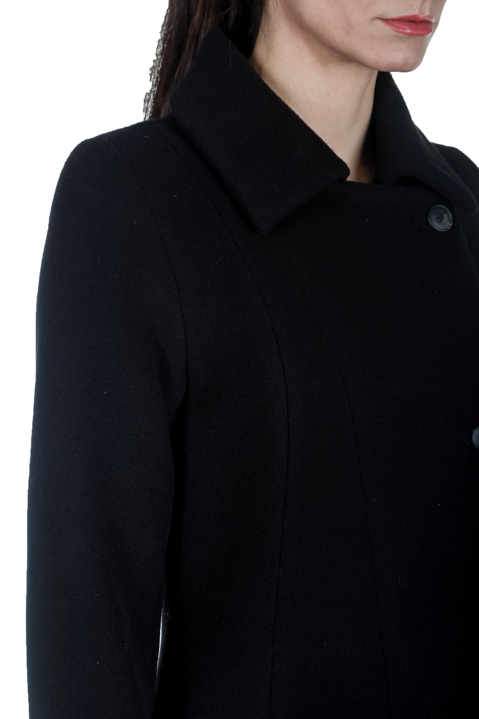 Yukai Damen Langer Mantel schwarz
