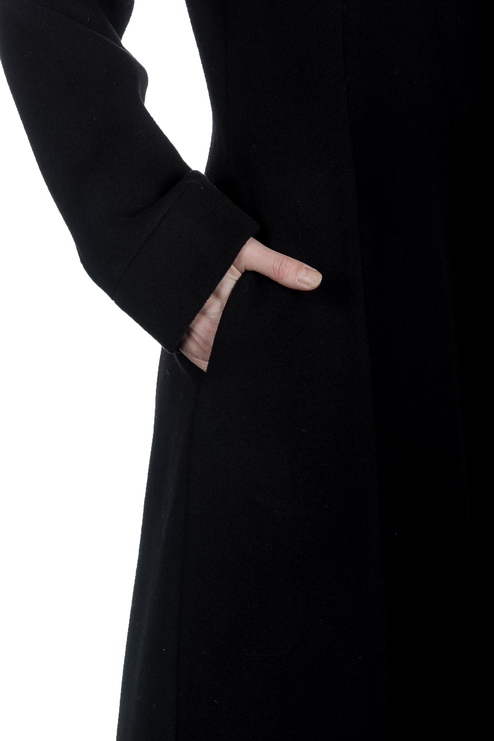 Yukai Damen Langer Mantel schwarz