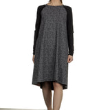 Schella Kann 2 Damen Stretch Kleid mit Print schwarz grau