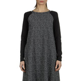 Schella Kann 2 Damen Stretch Kleid mit Print schwarz grau