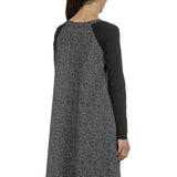 Schella Kann 2 Damen Stretch Kleid mit Print schwarz grau