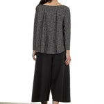 Schella Kann 2 Damen Stretch Langarm Shirt Print schwarz grau