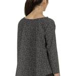 Schella Kann 2 Damen Stretch Langarm Shirt Print schwarz grau