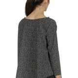 Schella Kann 2 Damen Stretch Langarm Shirt Print schwarz grau