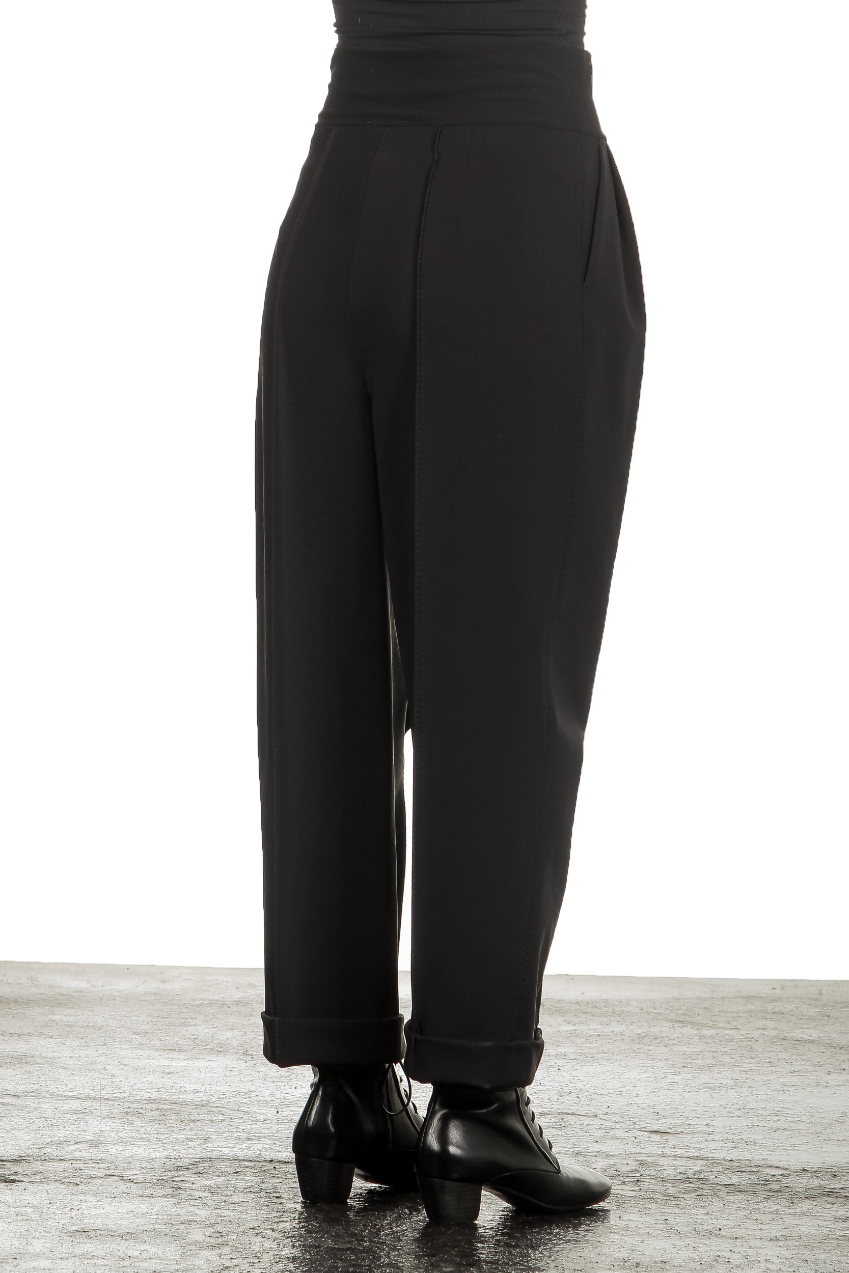 Schella Kann 2 Damen 7/8 Hose mit Bundfalten schwarz