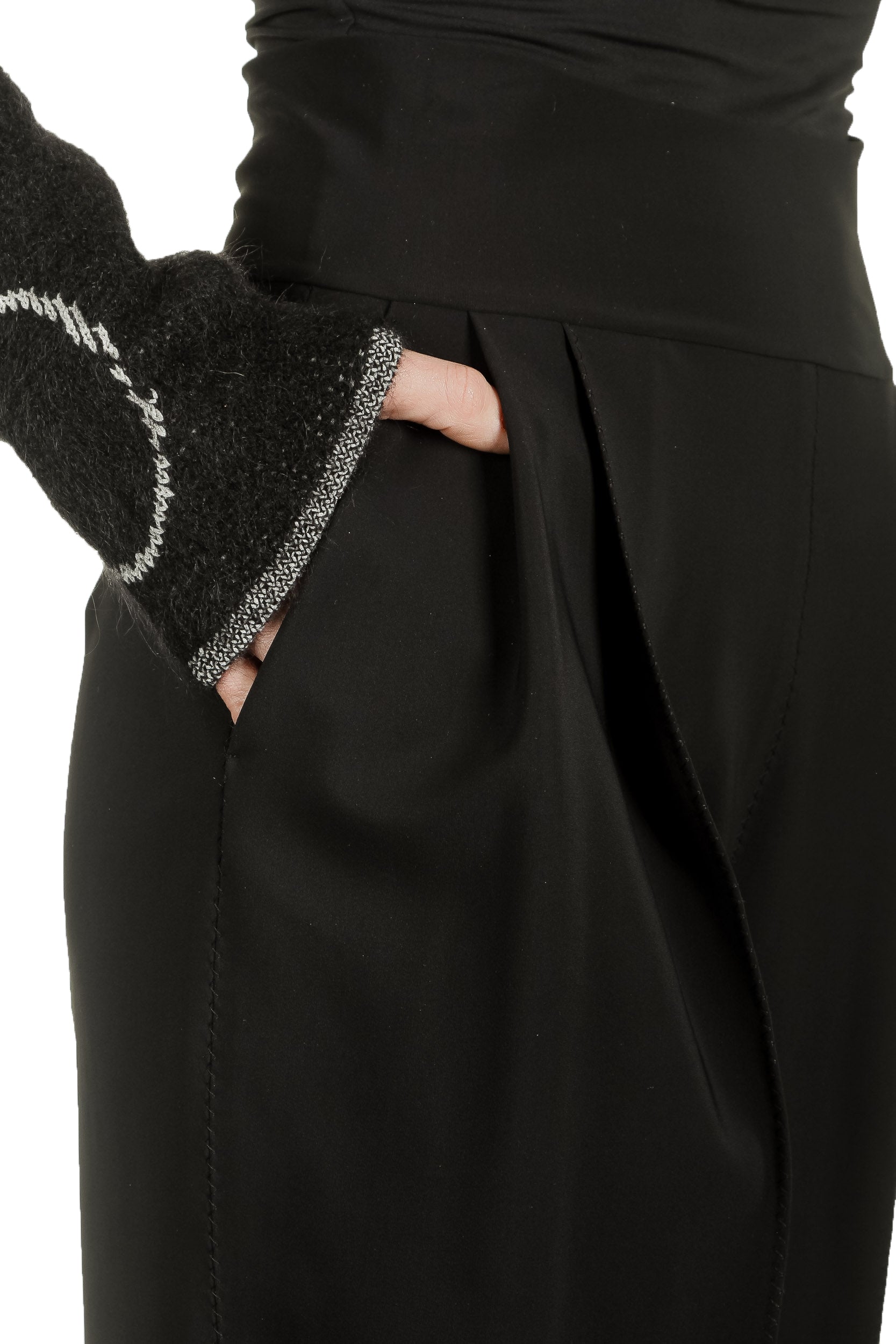 Schella Kann 2 Damen 7/8 Hose mit Bundfalten schwarz