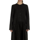 Apuntob Damen Avantgarde Hemdblusenkleid dunkelbraun