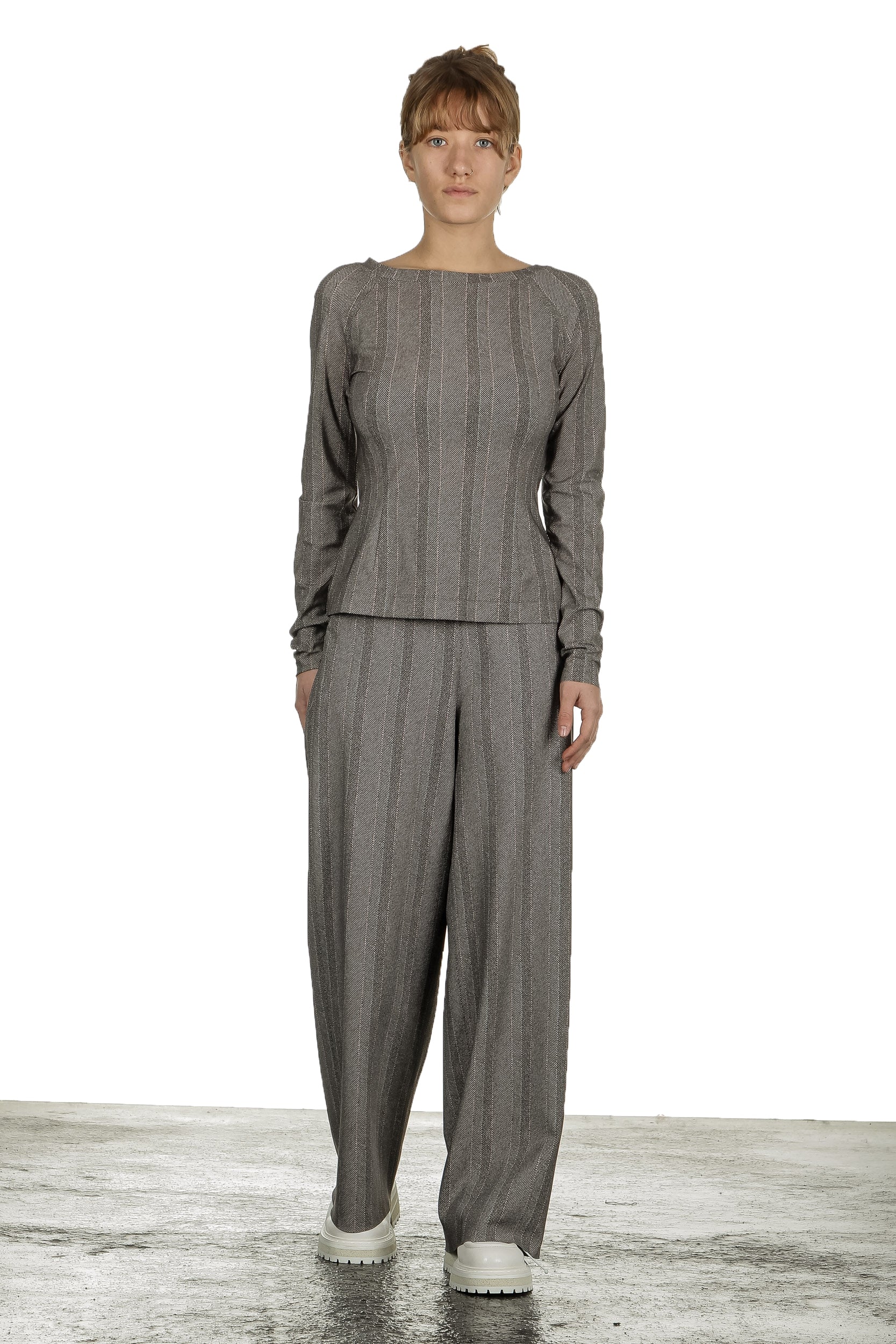 Schella Kann 2 Damen Weite Hose mit Print schwarz weiß