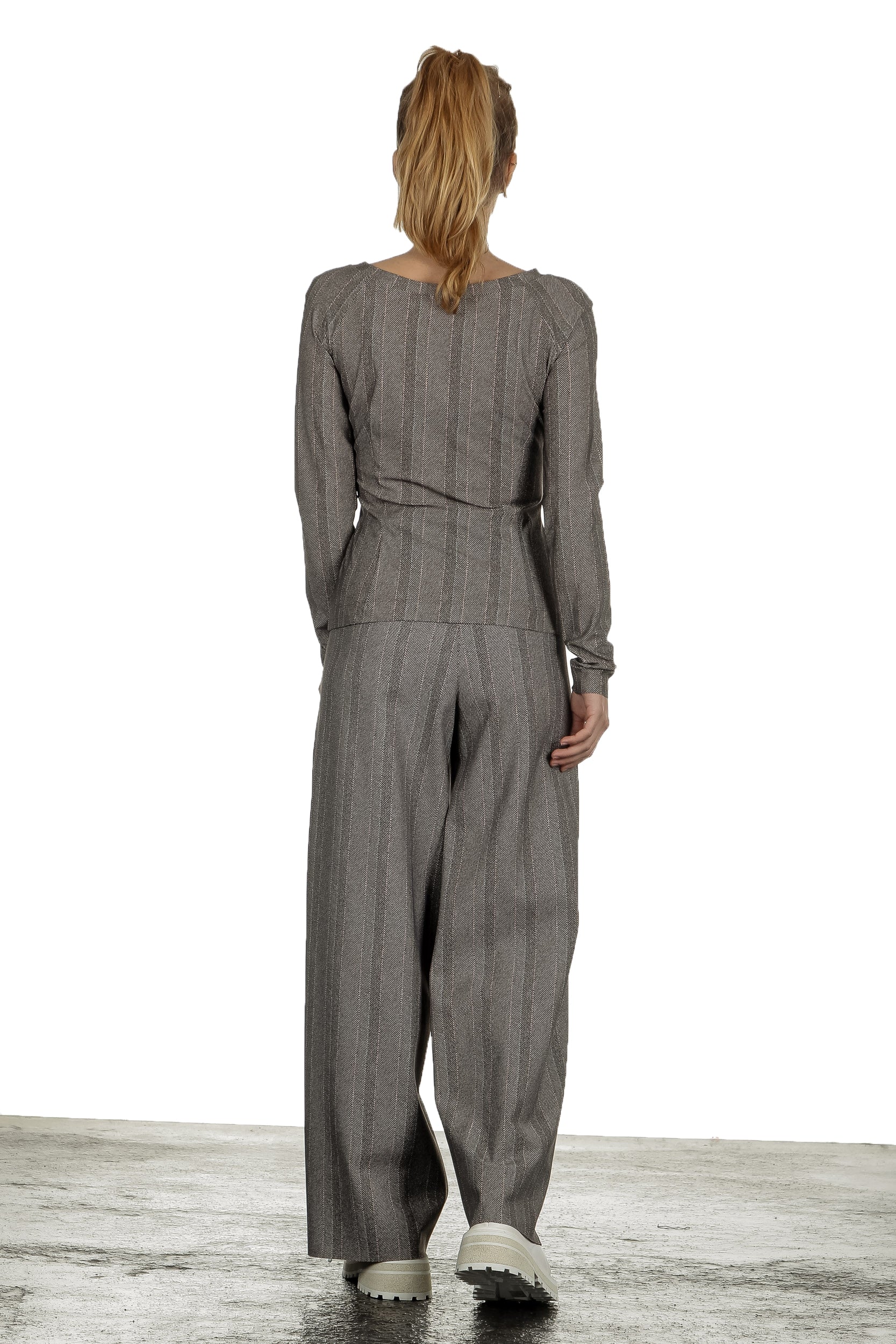 Schella Kann 2 Damen Weite Hose mit Print schwarz weiß