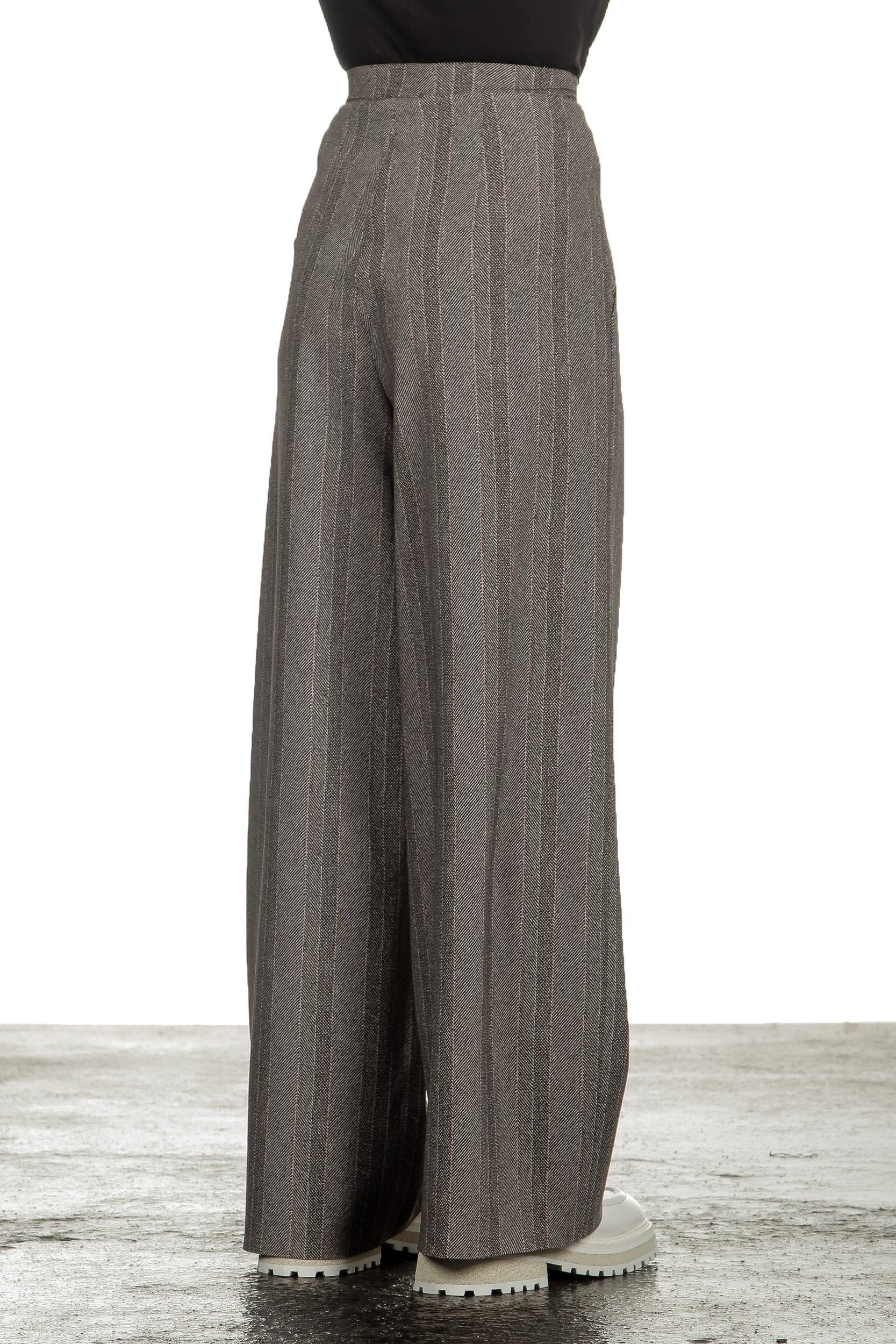 Schella Kann 2 Damen Weite Hose mit Print schwarz weiß