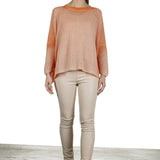AVANT TOI Damen Oversized Pullover aus Leinen orange