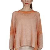 AVANT TOI Damen Oversized Pullover aus Leinen orange