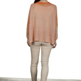 AVANT TOI Damen Oversized Pullover aus Leinen orange